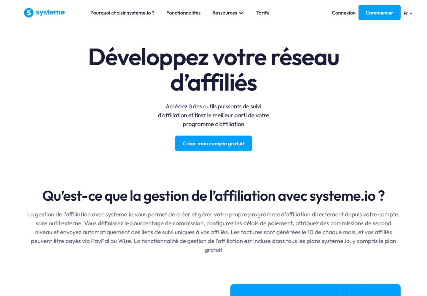 Gestion de l'affiliation systeme.io